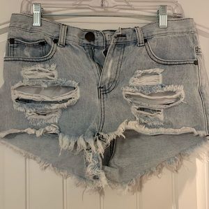 Distressed shorts